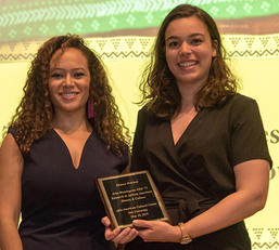 Eleanor Pritchett '19 with Afro-American Cultural Center Director Rise Nelson